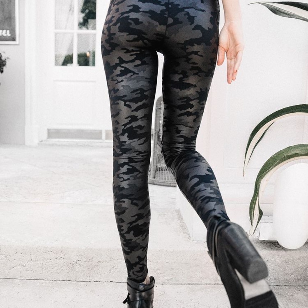 Spanx Faux Leather Camo Tummy Control 💋
